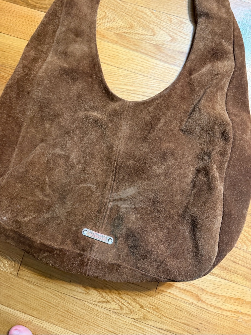 Bolongaro Trevor Genuine Suede Shoulder Bag - Picture 3 of 7